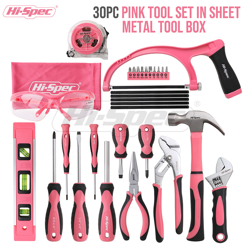 Power Tools Pink - Hi-Spec Lady Household Repair Tool Set