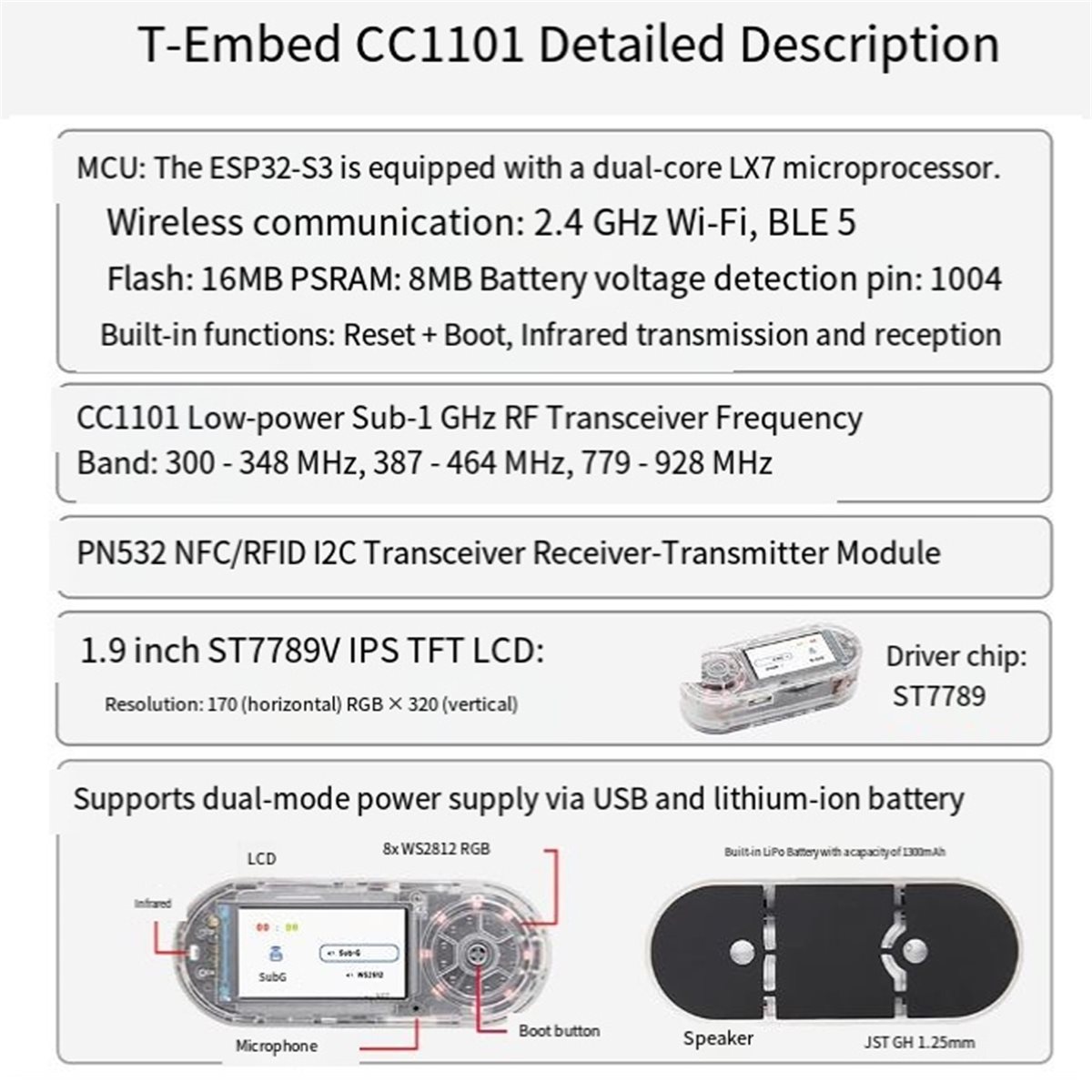 T71C Tools- T-Embed CC1101 PLU - Power Tools Lowes 评论和价格