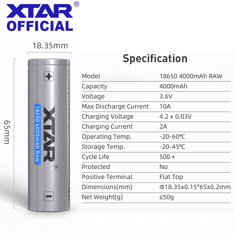 Grade A XTAR INR 18650 4000mAh - Power Tools Lowes 评论和价格
