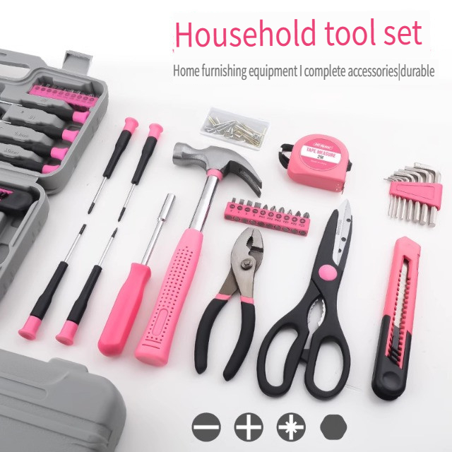 13PCs Pink DIY Tool Kit with E - Power Tools Pink 评论和价格