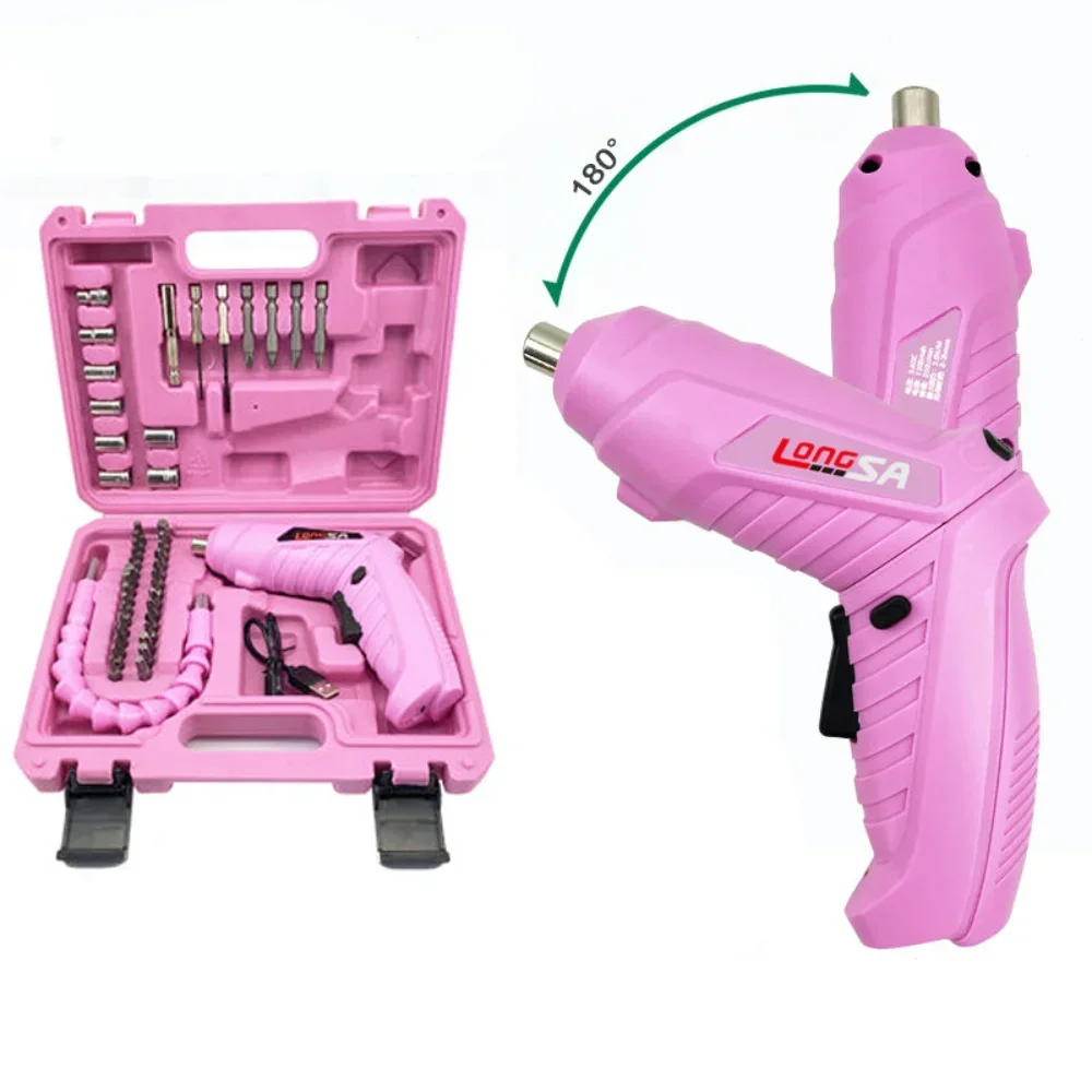 New Full Pink Electric Screwdr - Power Tools Pink 评论和价格